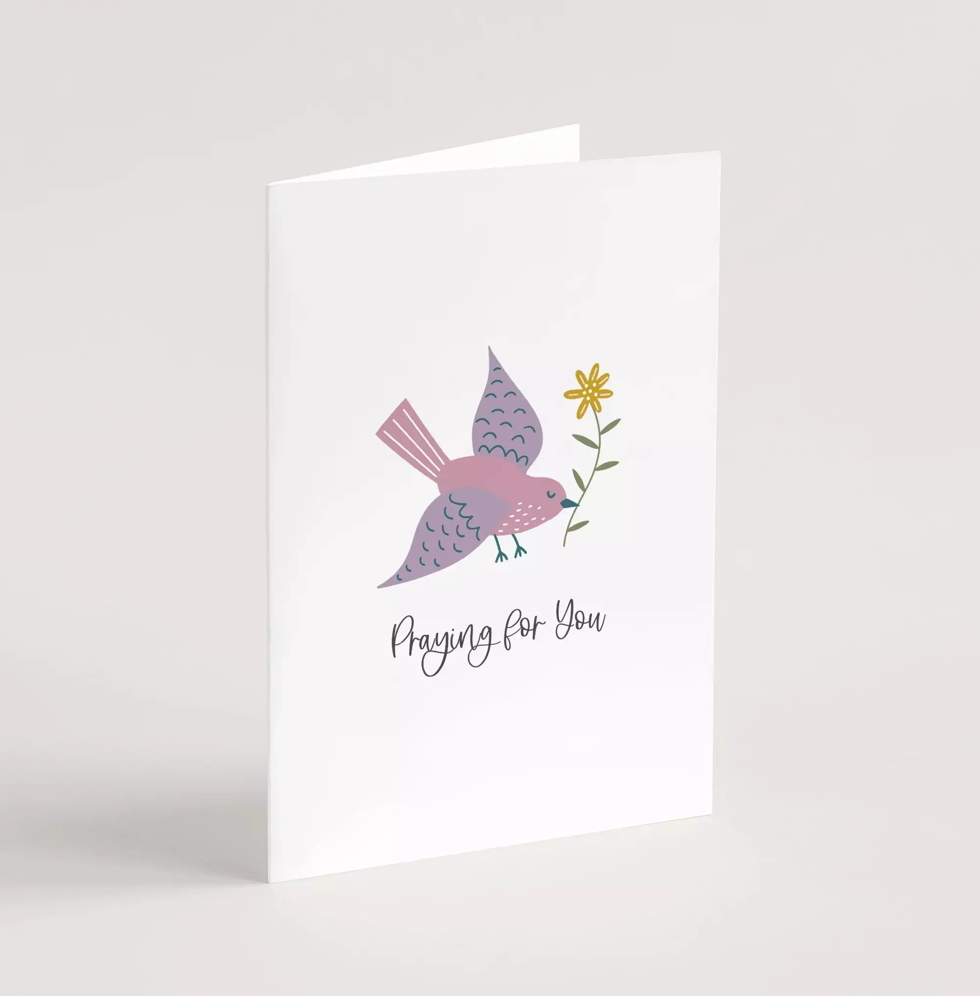 'Praying for You' (Birds of Joy) with bible verse A6 Greeting Card