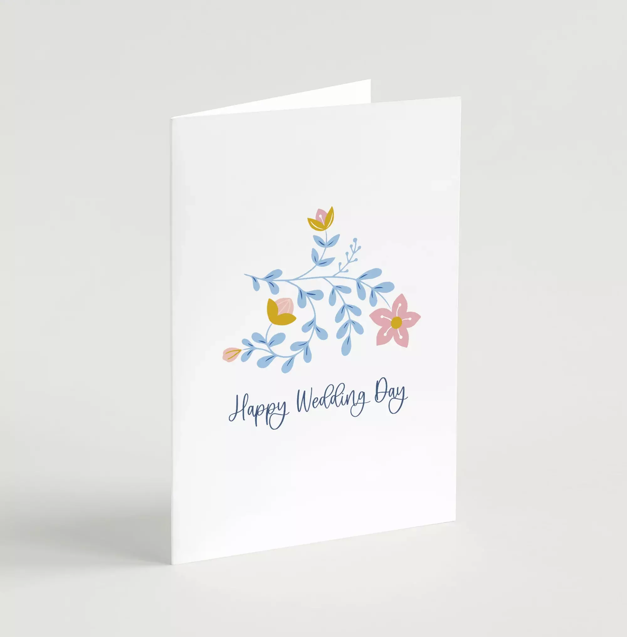'Happy Wedding Day' (Blooms)  A6 Greeting Card