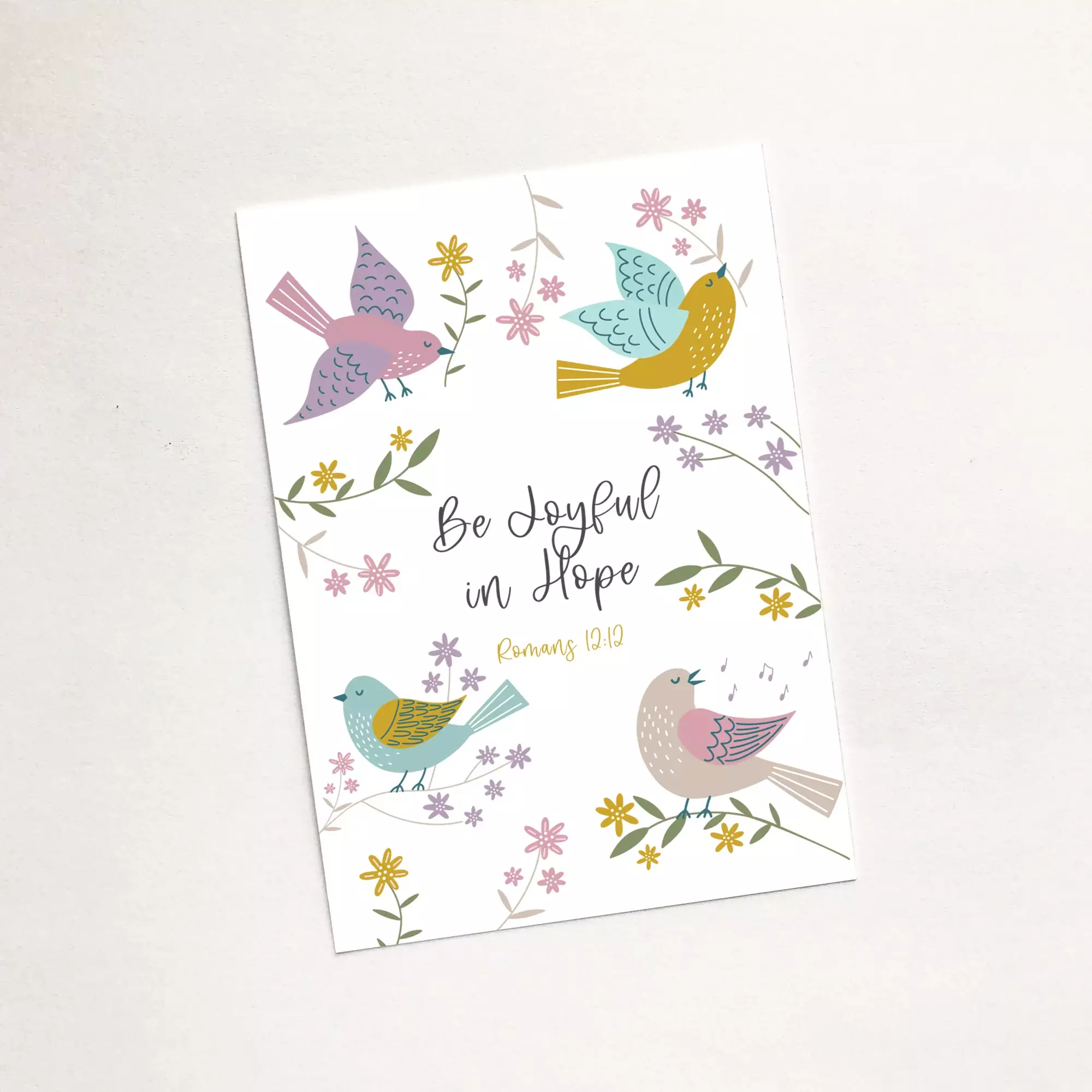 'Be Joyful In Hope' (Birds of Joy) Mini Card