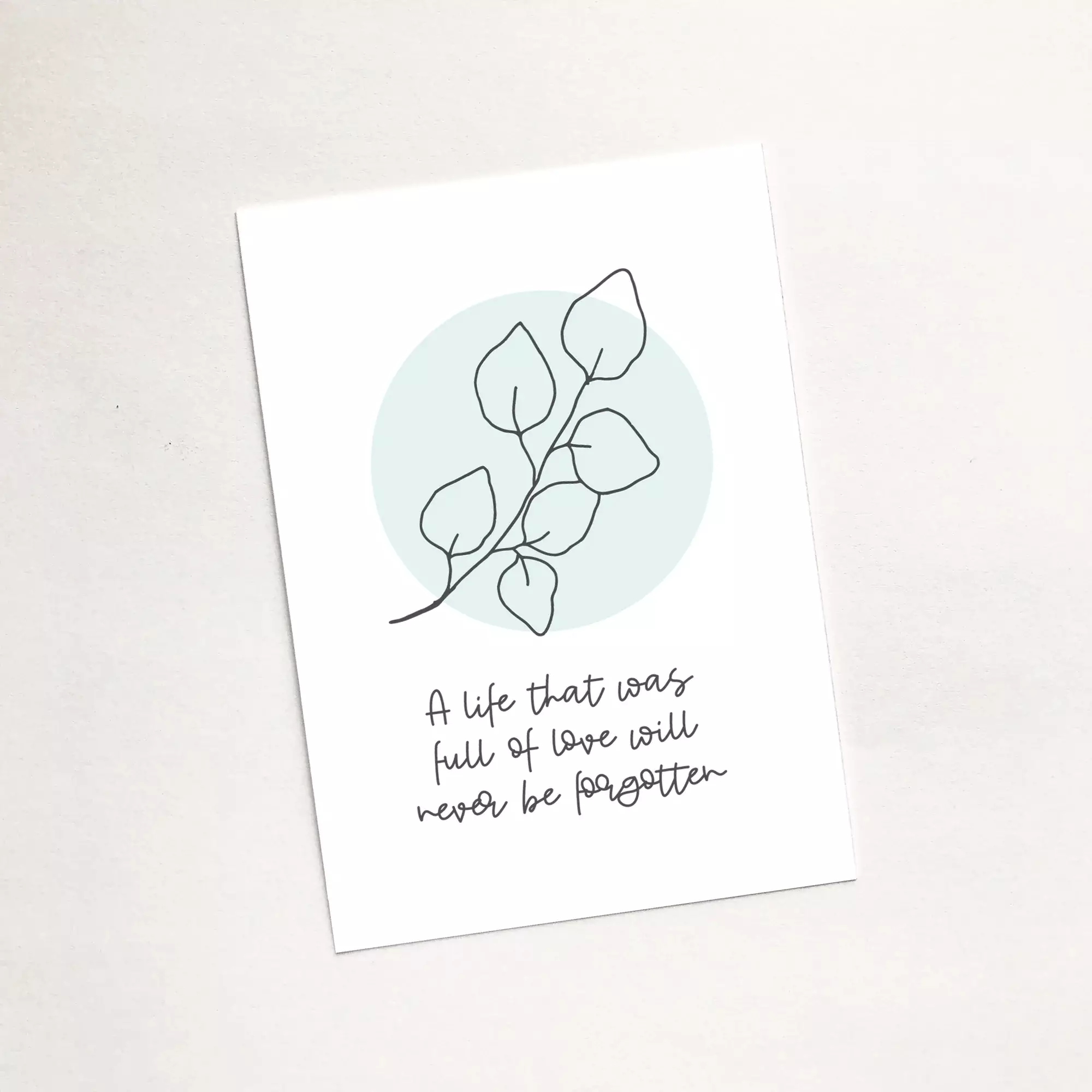 'Never Forgotten' (Flora) Mini Card