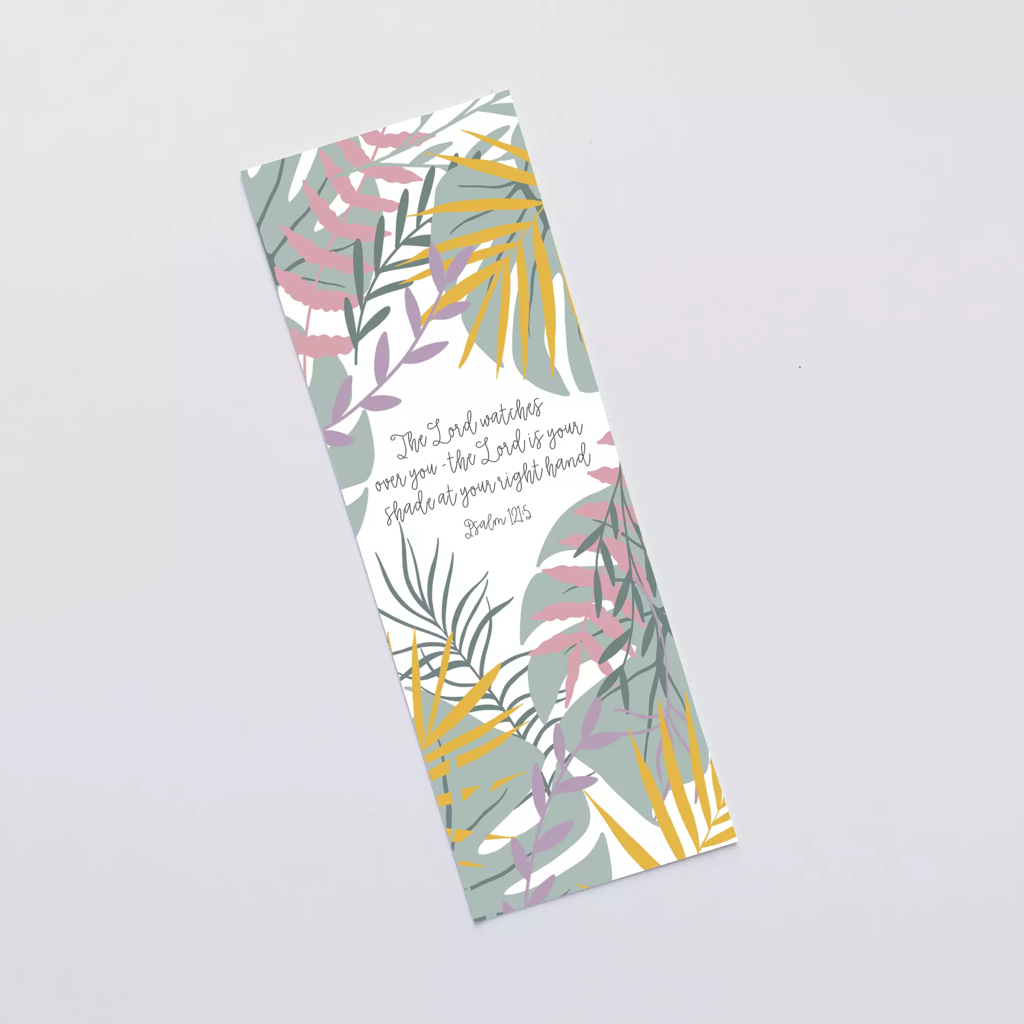 'The Lord Watches Over You' (Jungle Pink) - Bookmark