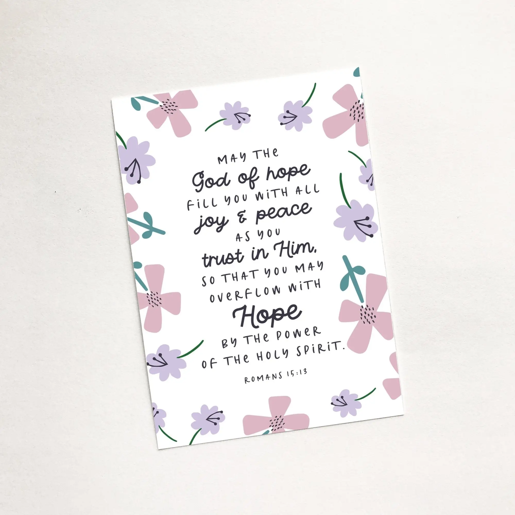 'May the God Of Hope' (Petals) Magnet