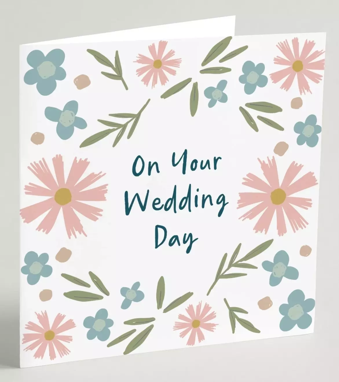'On Your Wedding Day' Greeting Card & Envelope