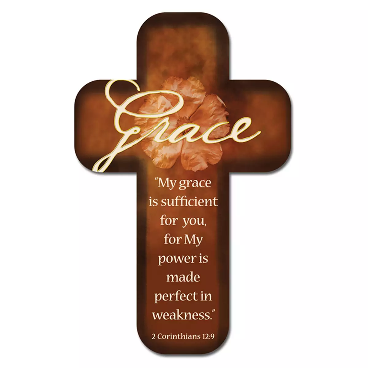"Grace" (Brown) Paper Cross Bookmark Pack of 12