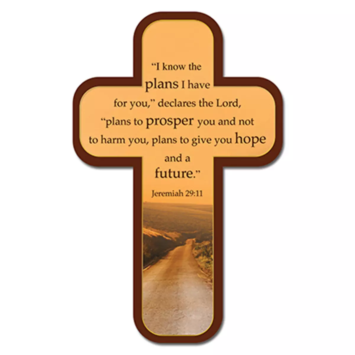"I Know the Plans" (Brown) Paper Cross Bookmark Pack of 12