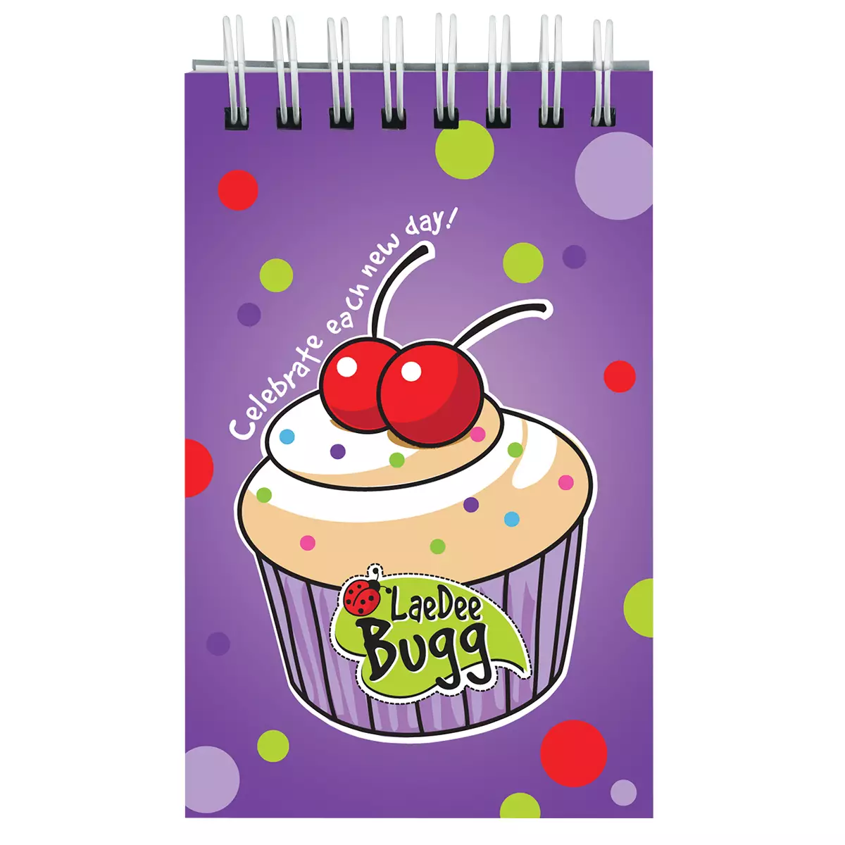 LaeDee Bugg Wirebound Notepad Cupcake