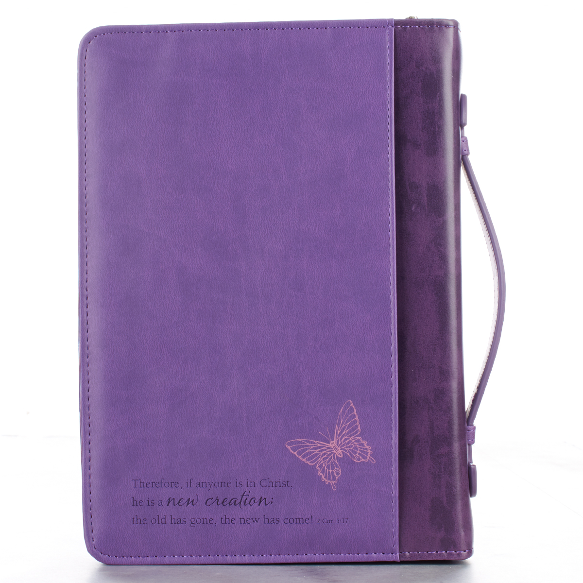 Butterflies (Purple) LuxLeather Bible Cover Large Free Delivery