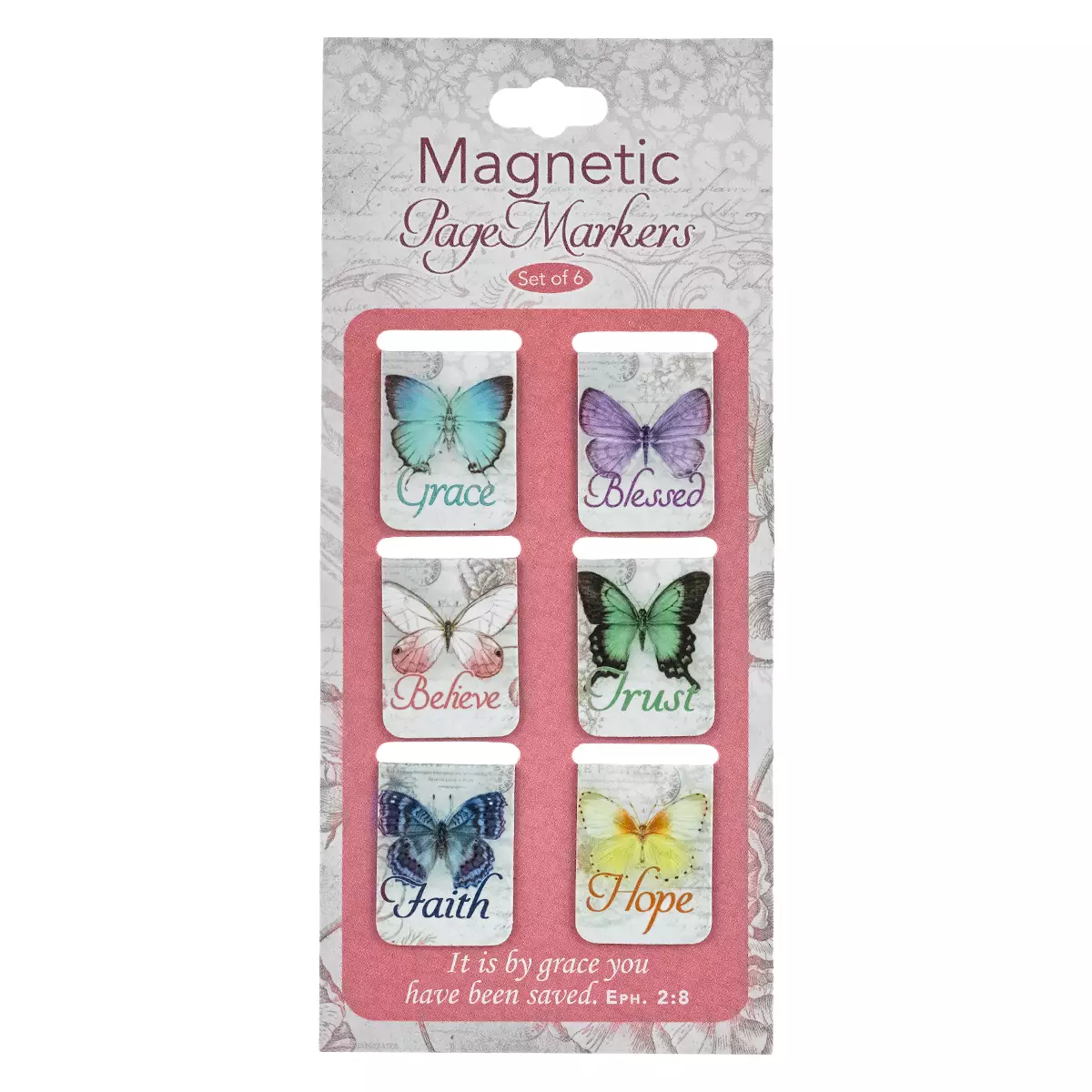 Magnetic Page Markers Everyday Blessings Pink Set Of 6
