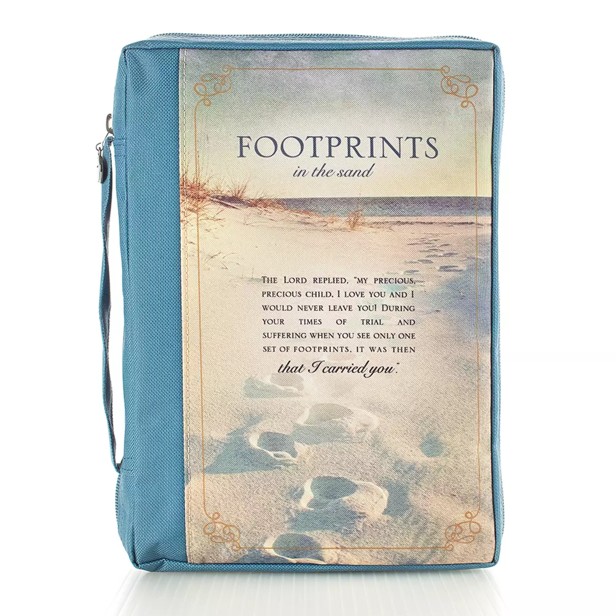 Large "Footprints" Poly-canvas Value Bible Cover
