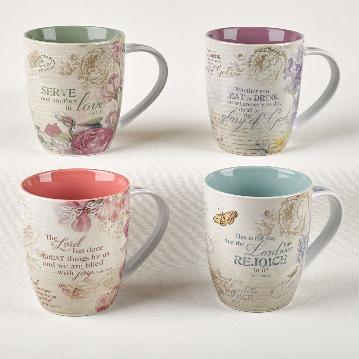 Floral Inspirations Set of 4 Mugs Eden.co.uk