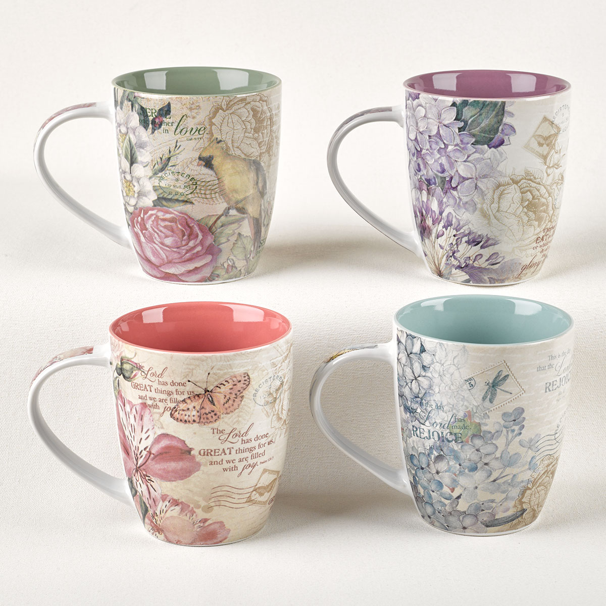 Floral Inspirations Set of 4 Mugs Eden.co.uk