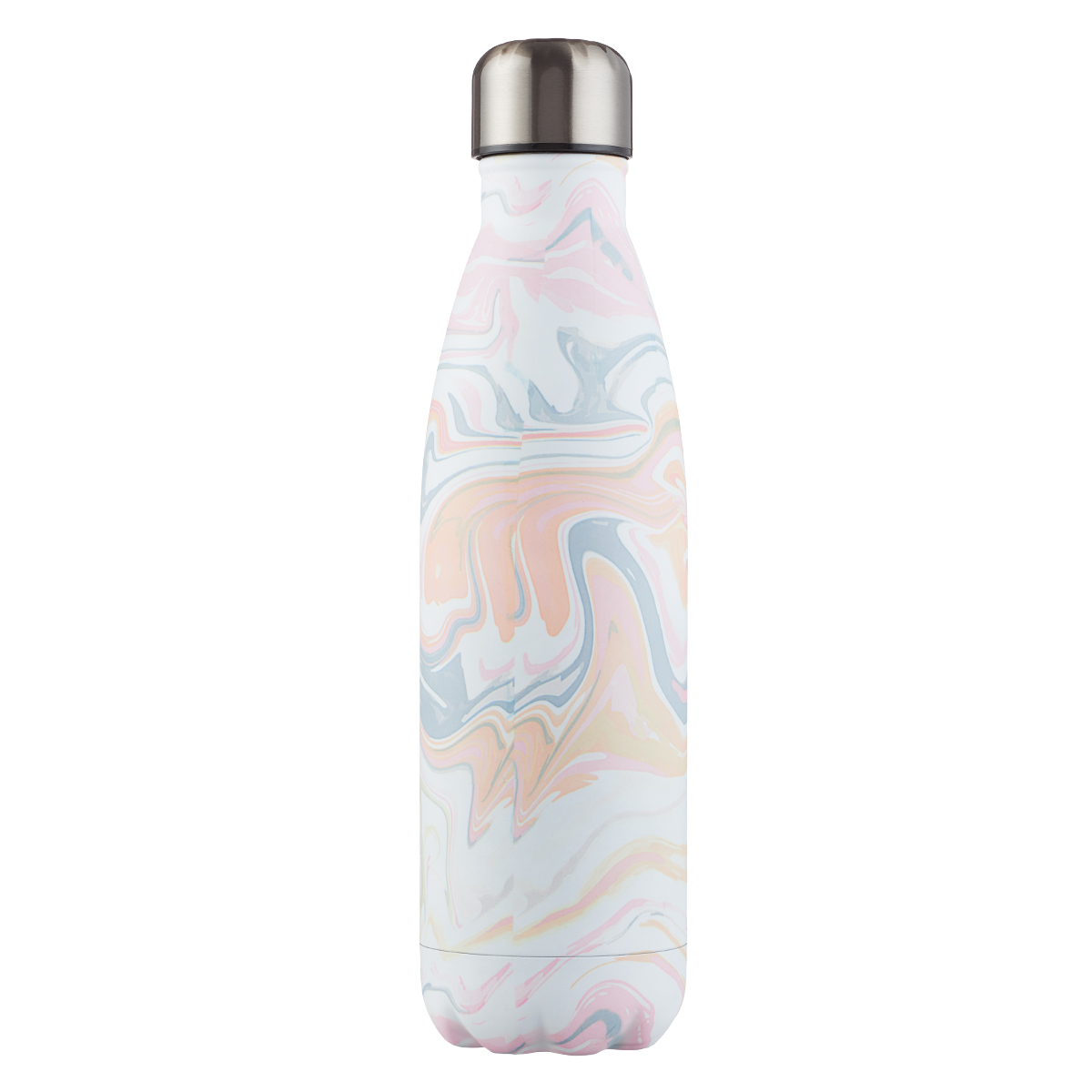 Give Thanks Marble Stainless Steel Water Bottle Psalm 1071 Eden.co.uk