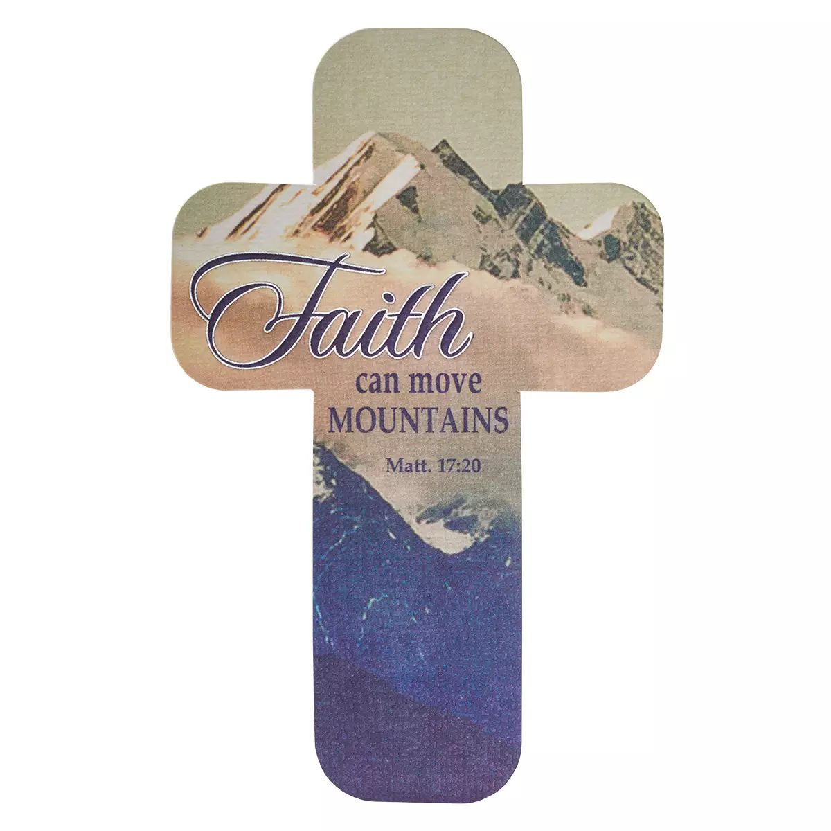 Faith Can Move Mountains Cross Bookmark - Matthew 17:20 Pack of 12