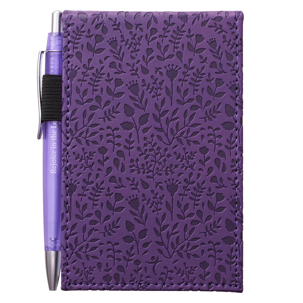 Purple LuxLeather pocket Notepad with Pen Free Delivery