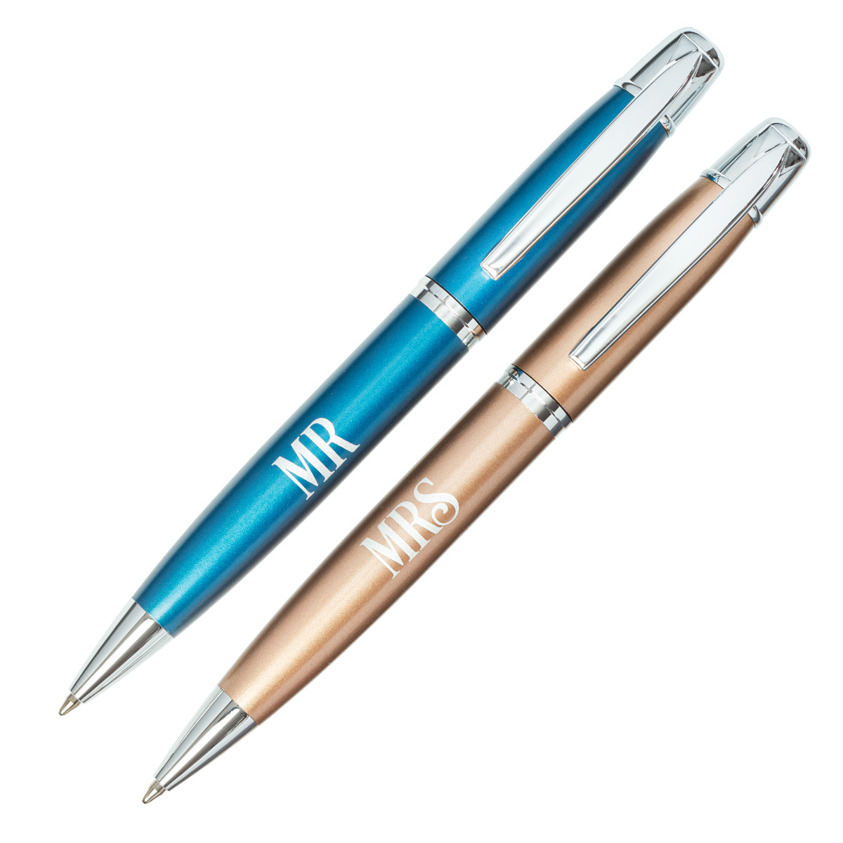 Pen Set in Gift Box Navy/Copper Mr. & Mrs.