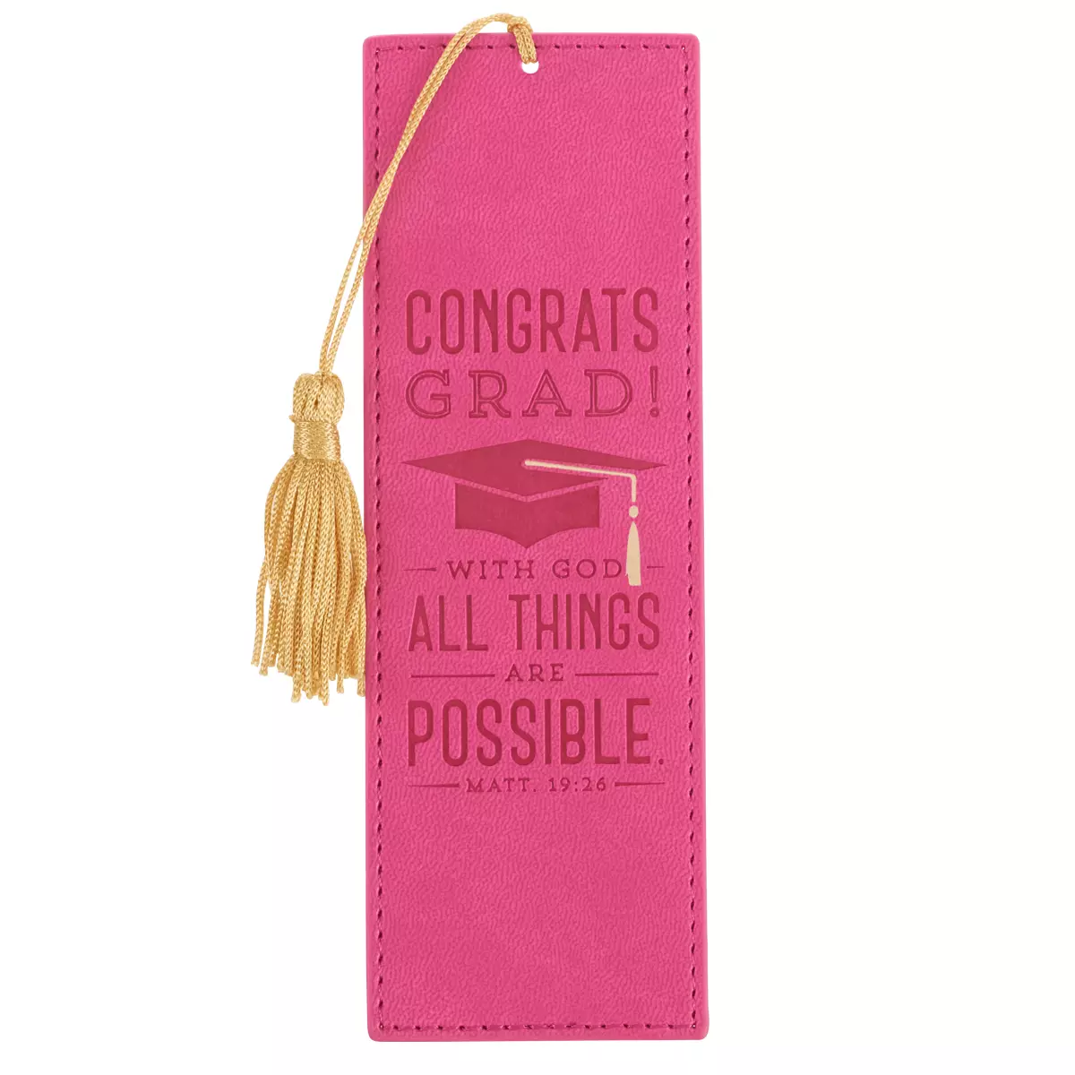 Bookmark-Pagemarker-Congrats Grad! w/Tassel-Pink