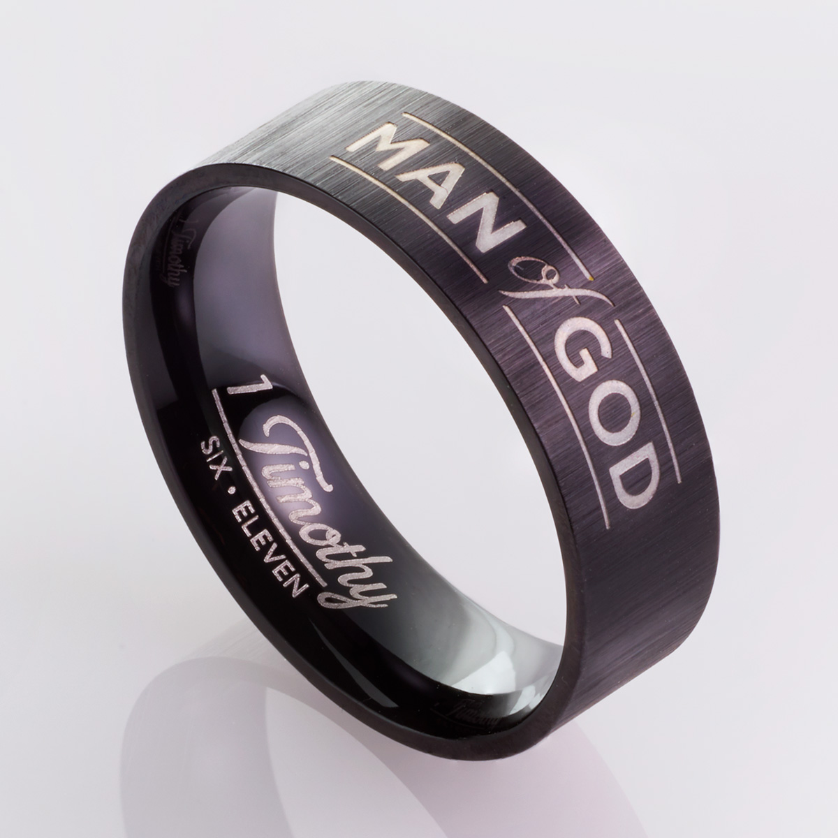 Christian Art Gifts Man of God 1 Timothy 6 11 Inspirational Men's Ring Christian Art Gifts Man of God 1 Timothy 6 11 Inspirational Men's Ring