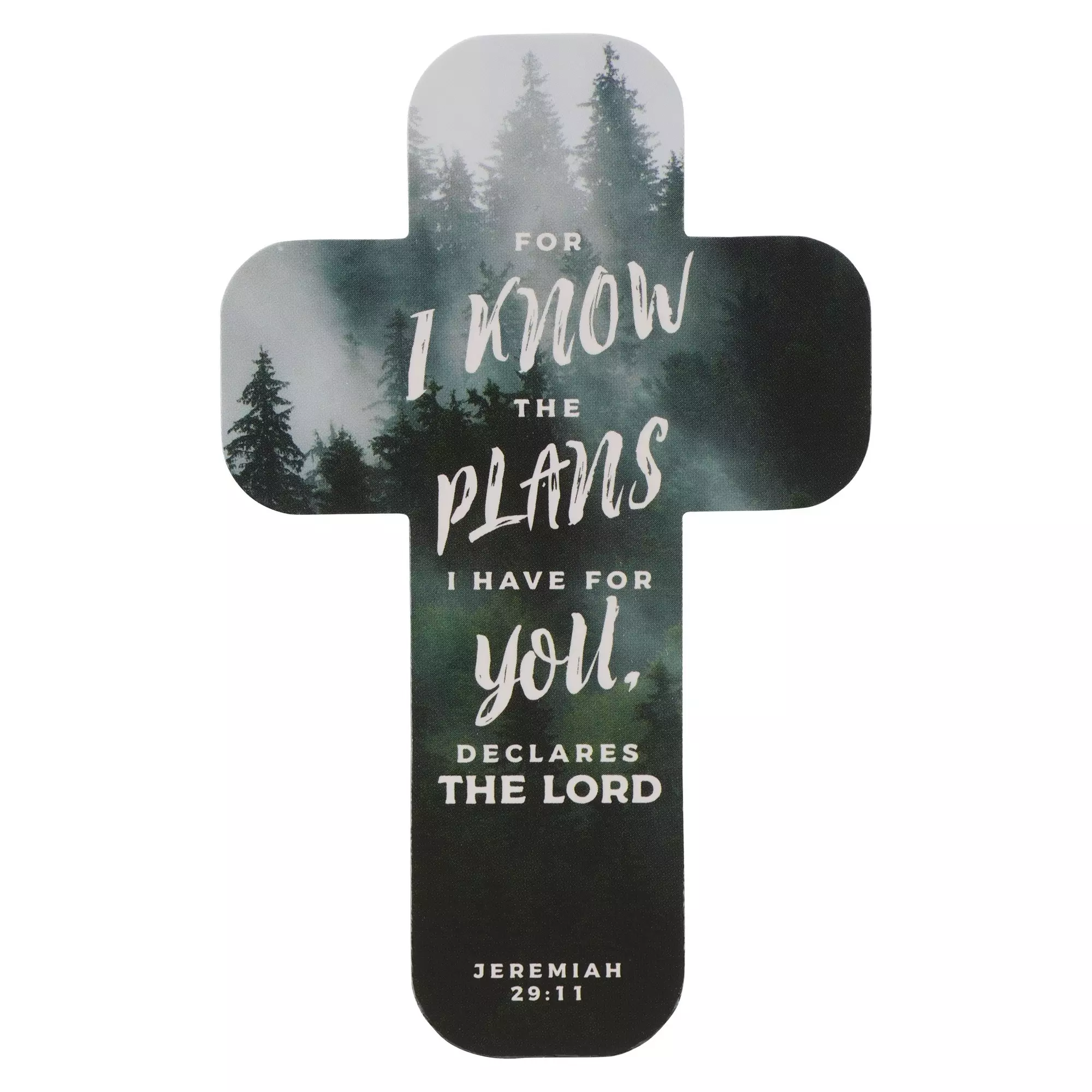 Forest I Know the Plans Jer. 29:11 (Pack Of 12) Cross Bookmarks