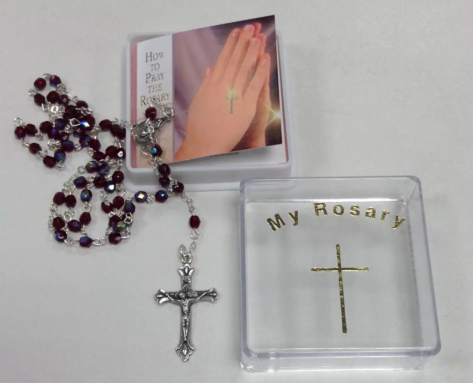 Ruby Red Glass Rosary