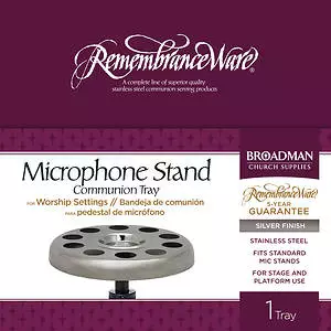 Silver Mic Stand Communion Tray