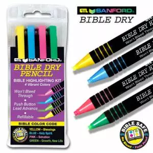 Bible Dry Pencil Highlighting Kit (4 colour)