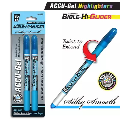 Bible Hi-Glider Highlighters Blue 2 Pack