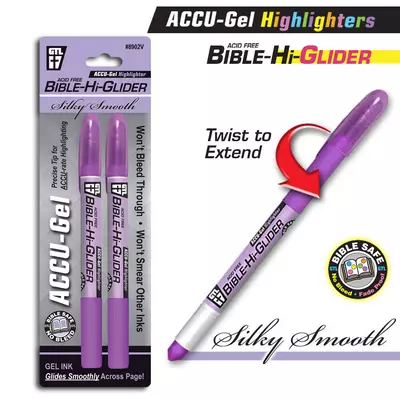 Bible Hi-Glider Highlighters Violet 2 Pack