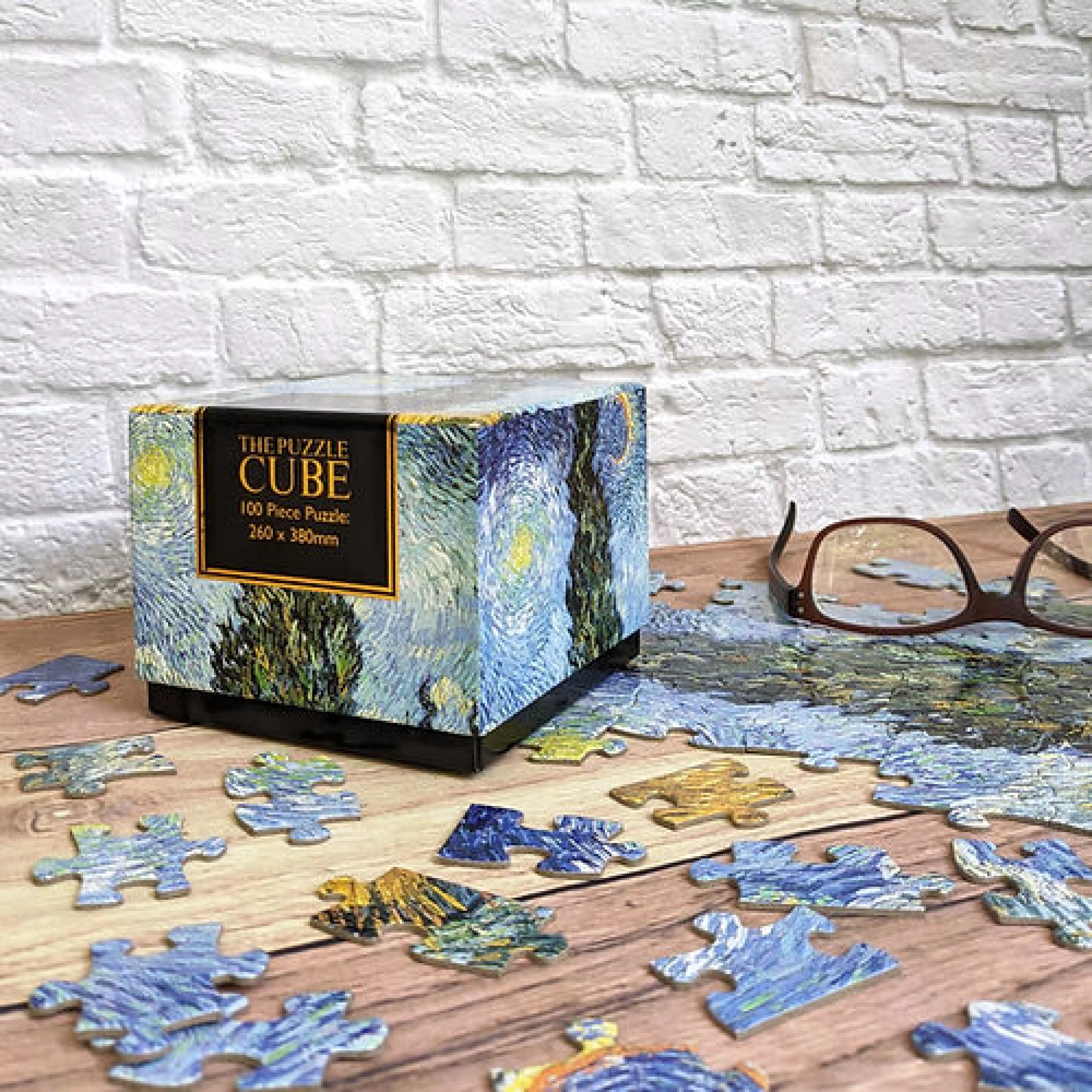 100 Pc Cube Jigsaw - Van Gogh Cyprus Tree
