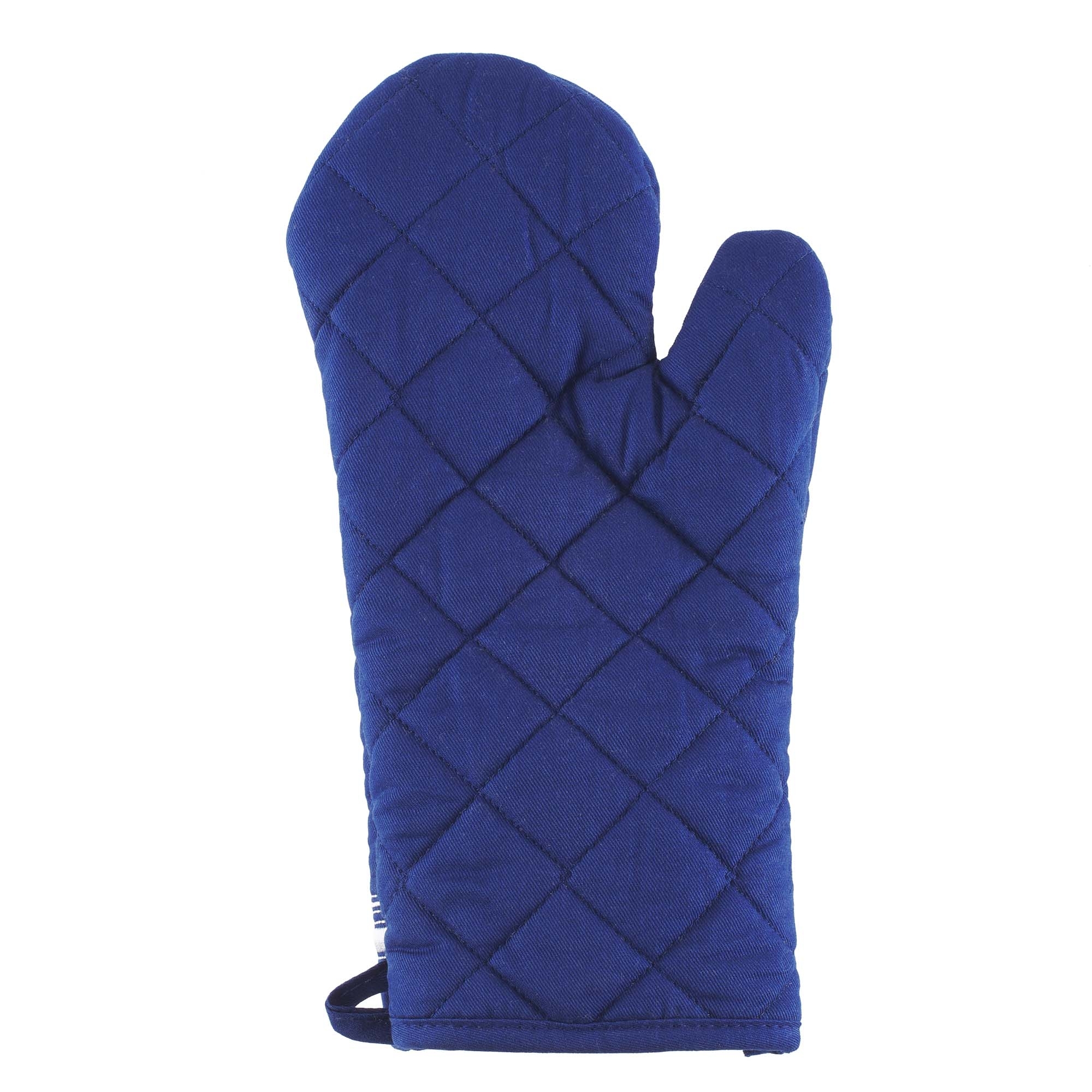 Love Is Spoken Here Quilted Blue Oven Mitt Free Delivery Eden.co.uk