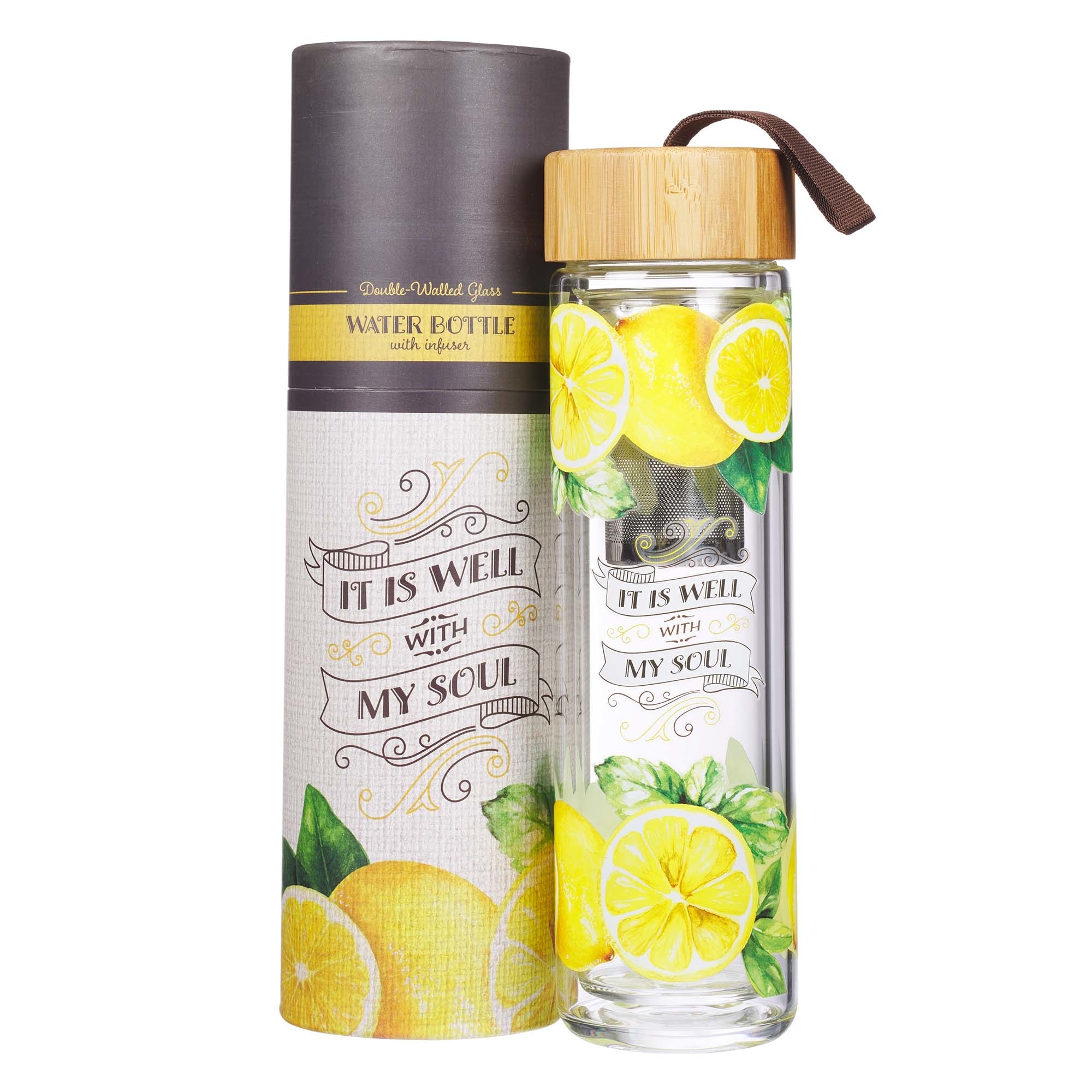 It Is Well With My Soul Glass Infuser Water Bottle Free Delivery