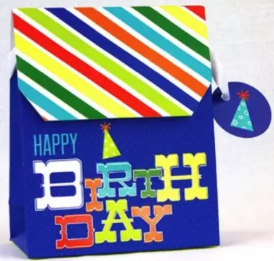 Happy Birthday Blue Reveal Card