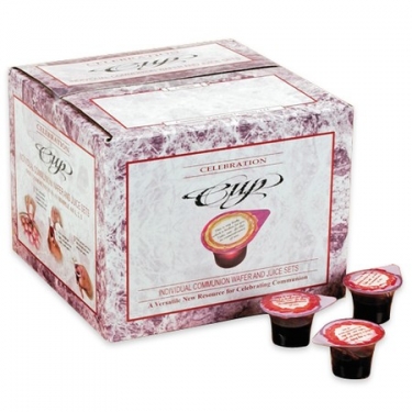 Celebration Cup Box of 500 - Prefilled Communion Bread & Cup Celebration Cup Box of 500 - Prefilled Communion Bread & Cup