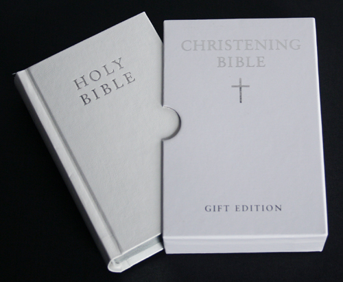 KJV Christening Bible White Hardback Gift Slipcase By William Collins