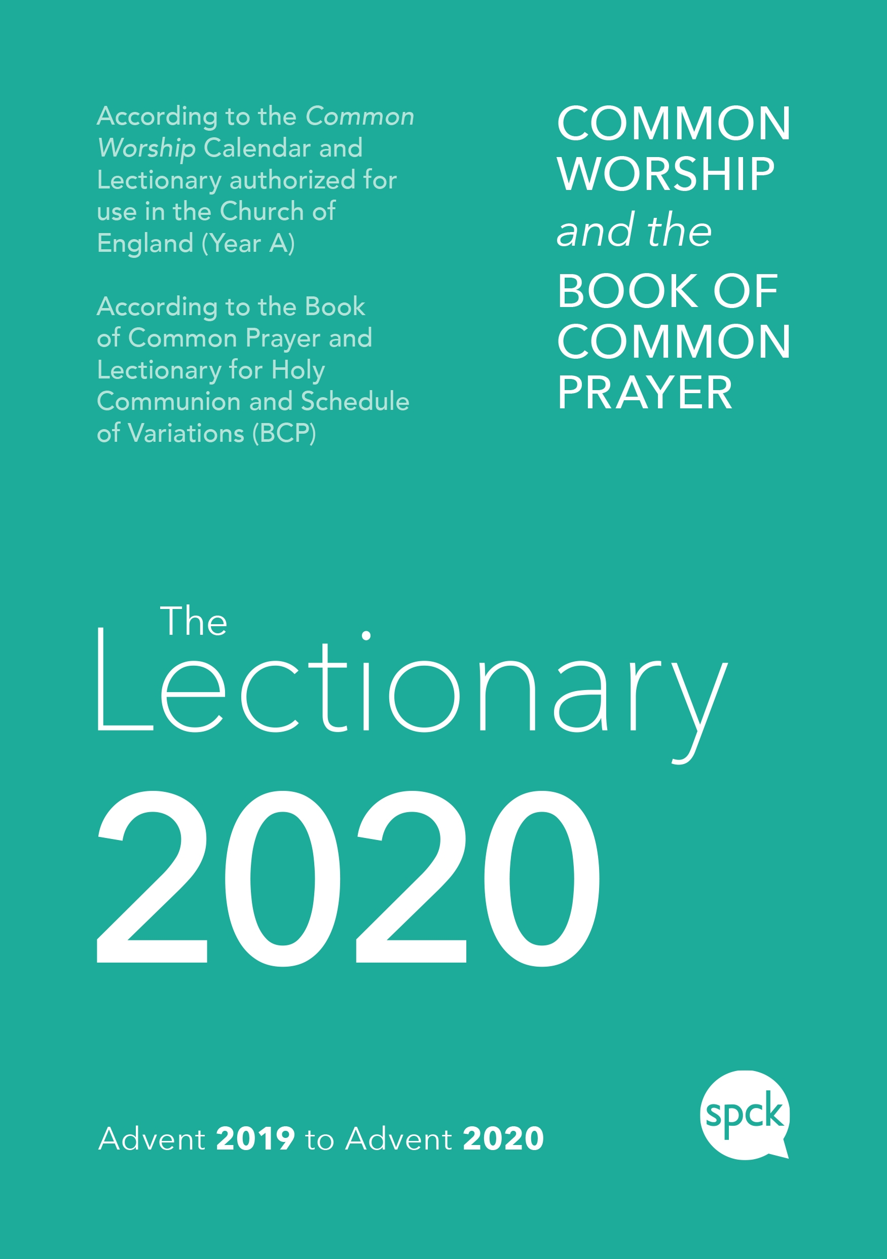 The Lectionary 2020 by SPCK Fast Delivery at Eden 9780281080991