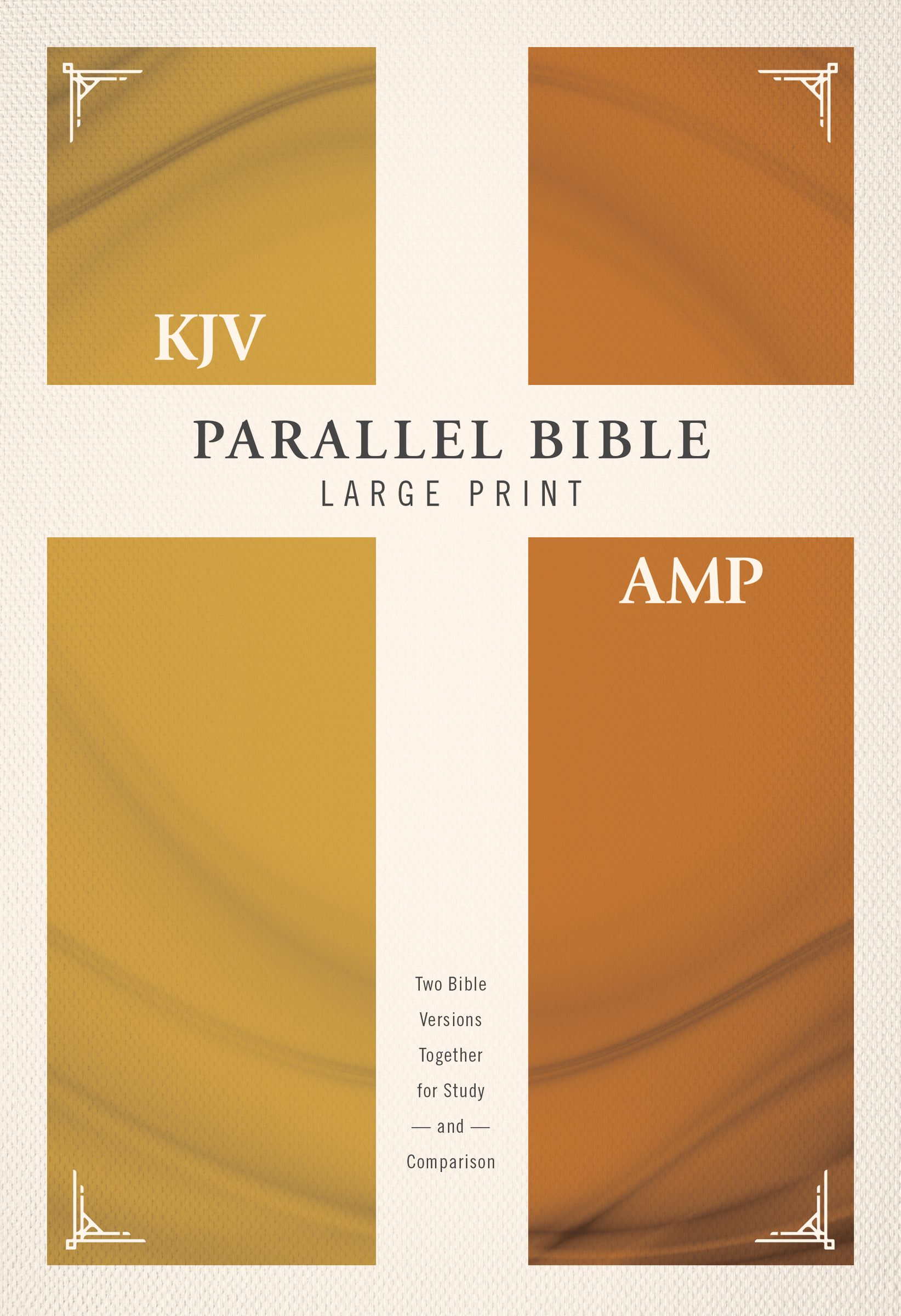 Kjv Amplified Parallel Bible Orange Hardback Large Print Study Two