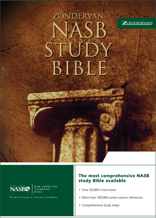 NASB Study Bible Black, Bonded Leather by Zondervan Free Delivery