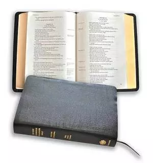 New Cambridge Paragraph Bible with Apocrypha, Black Calfskin Leather, KJ595:TA Black Calfskin