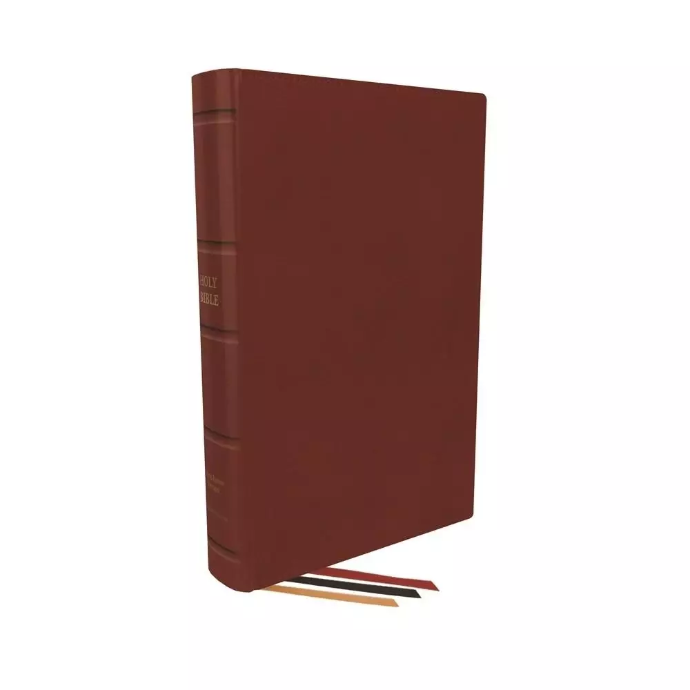 KJV Holy Bible: Large Print Single-Column with 43,000 End-of-Verse Cross References, Red Goatskin Leather, Premier Collection, Personal Size, Thumb Indexed: King James Version