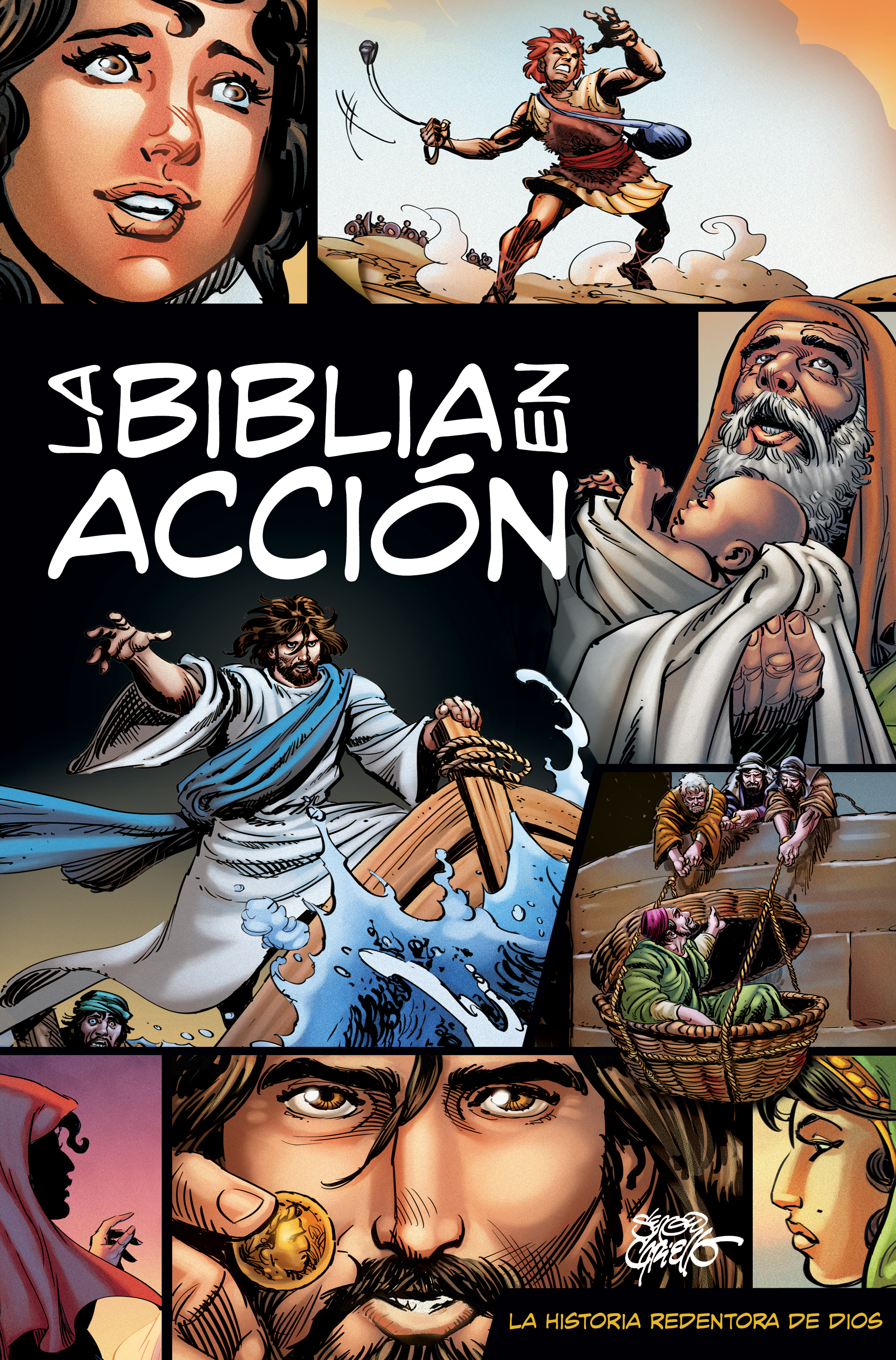 La Biblia en acción (The Action Bible) (Spanish)