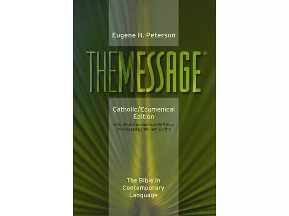 The Message Bible Catholic, Bible, Green, Paperback, Ecumenical, Deuteroncanonical Books