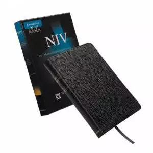 NIV Pitt Minion Reference Bible, Black Calf Split Leather, Red-letter Text, NI444:XR