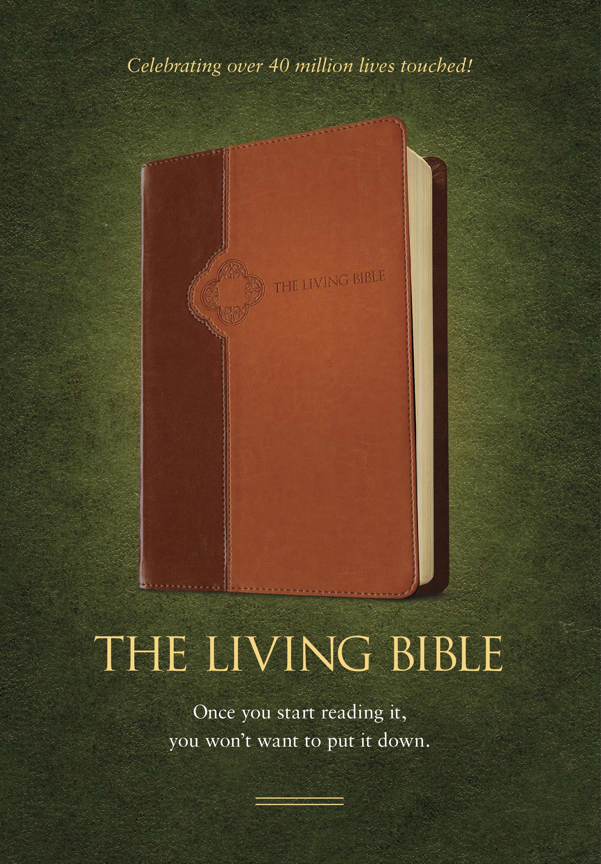 The Living Bible Paraphrase Bible, Brown, Imitation Leather