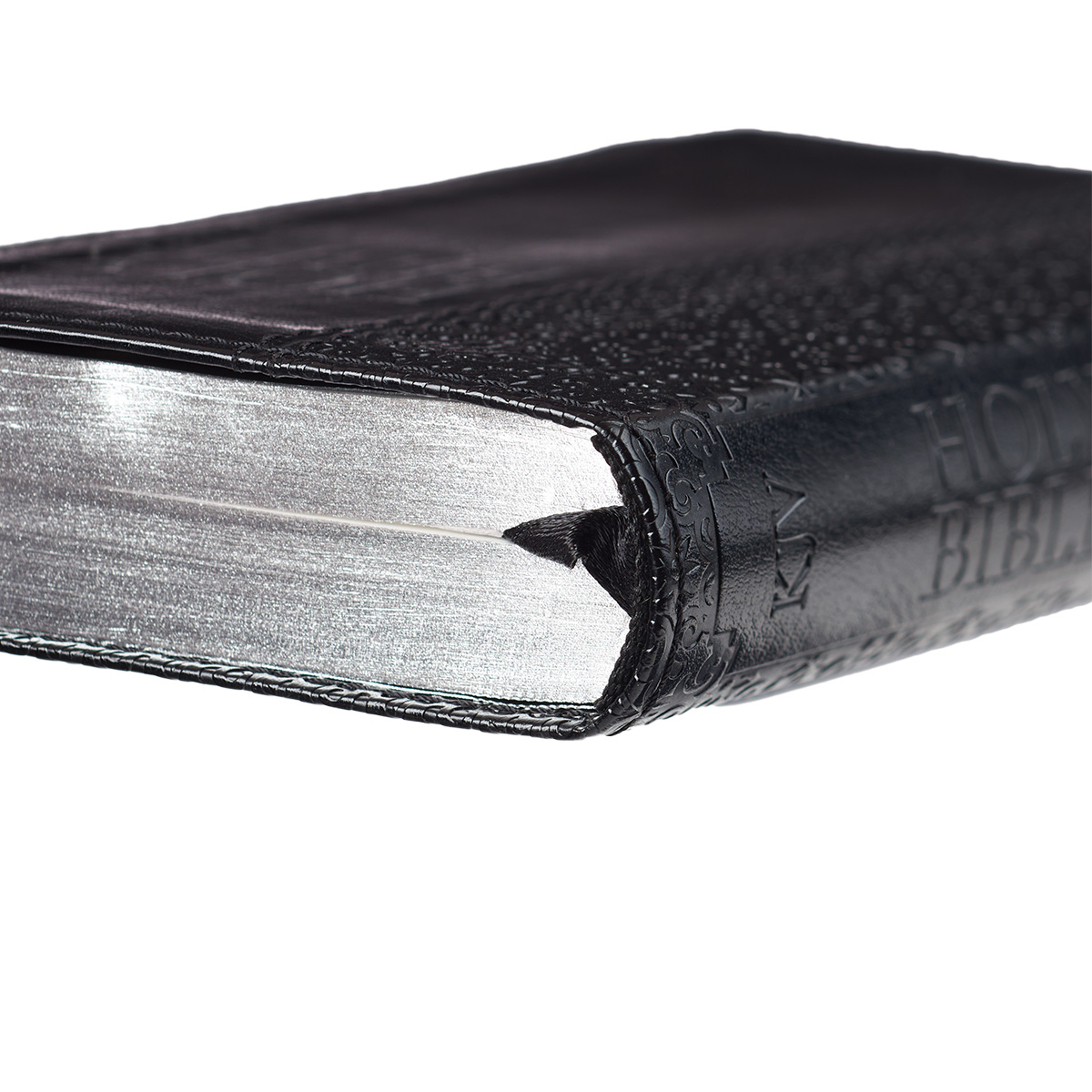 KJV Mini Pocket Bible, Black, Imitation Leather, Ribbon Marker, Verse
