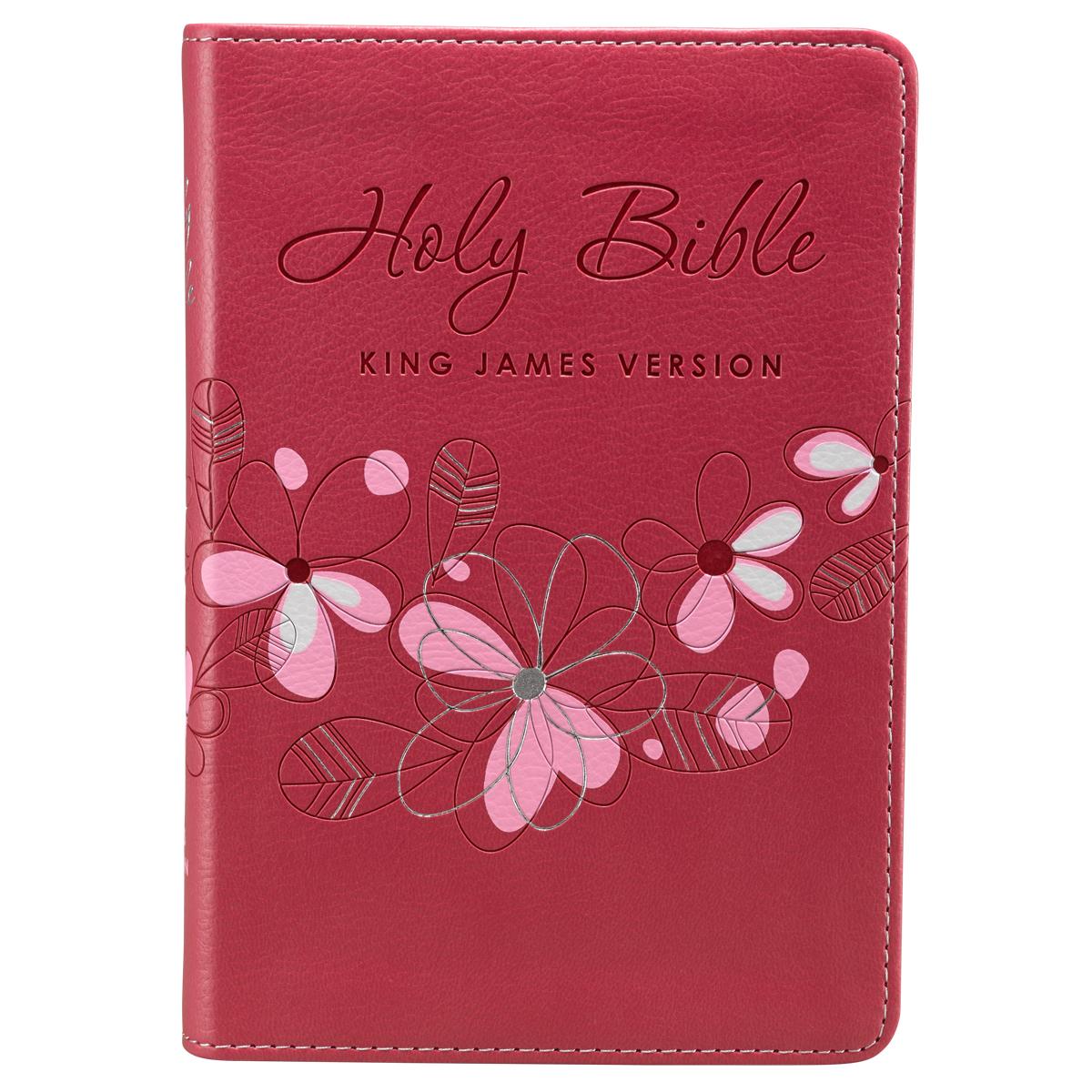 KJV Pocket Bible, Pink, Imitation Leather, Gift, Ribbon Marker, Lay