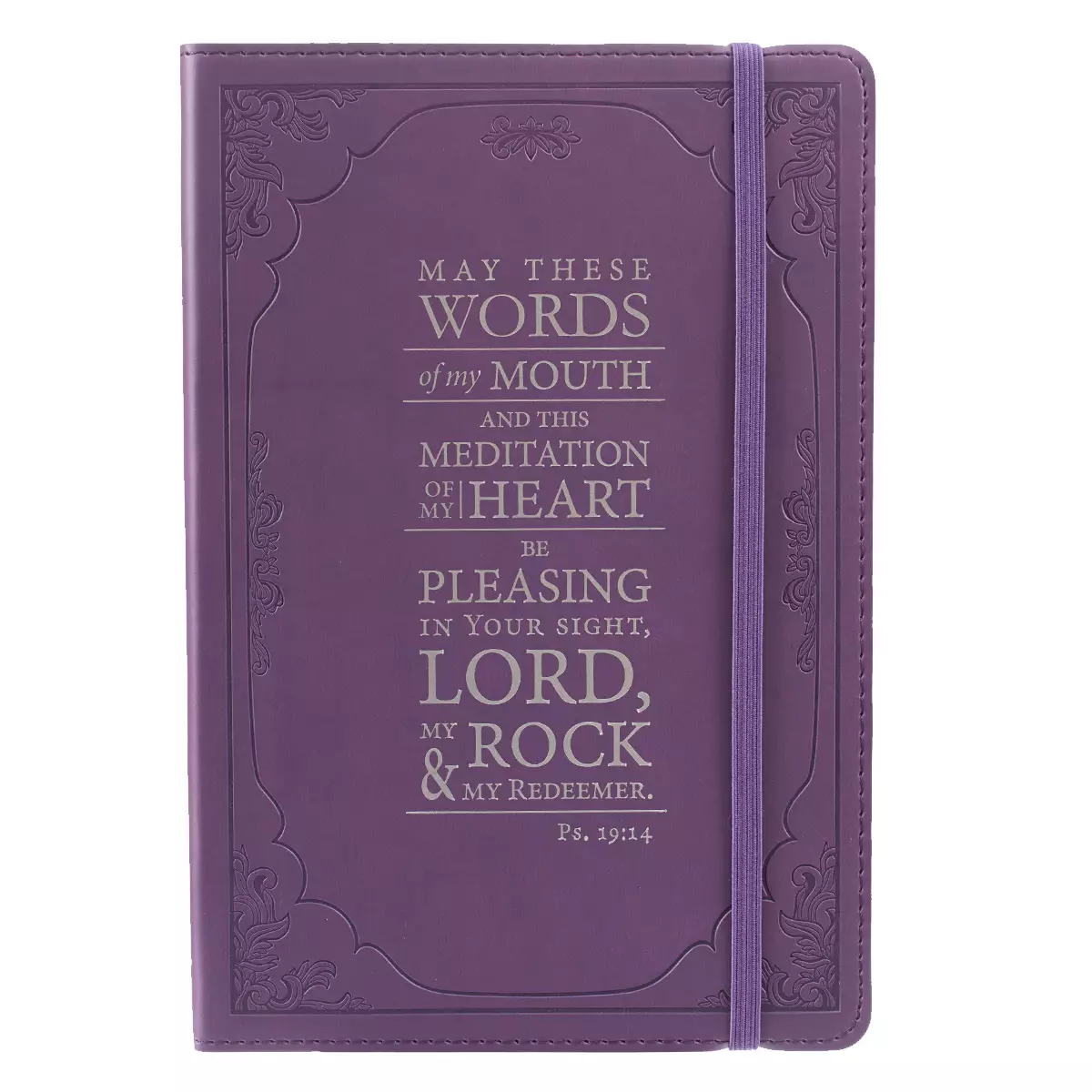 The Words of my Mouth Purple Flexcover Journal - Psalm 19:14