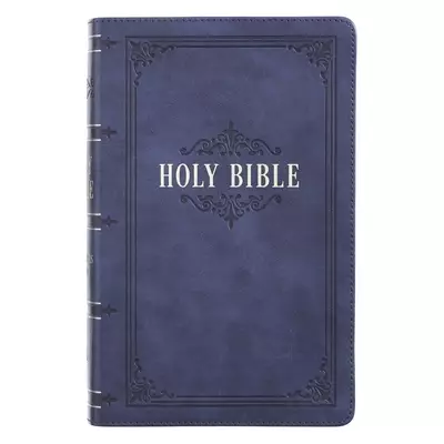 KJV Bible Giant Print Standard-size Faux Leather, Dark Blue