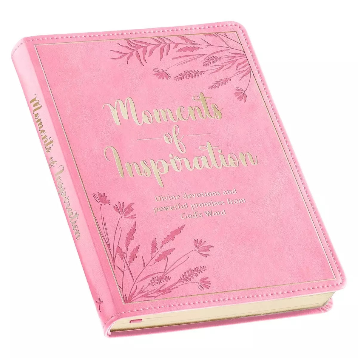Moments of Inspiration, Divine Devotions and Powerful Promises From the Word of God, Pink Faux Leather