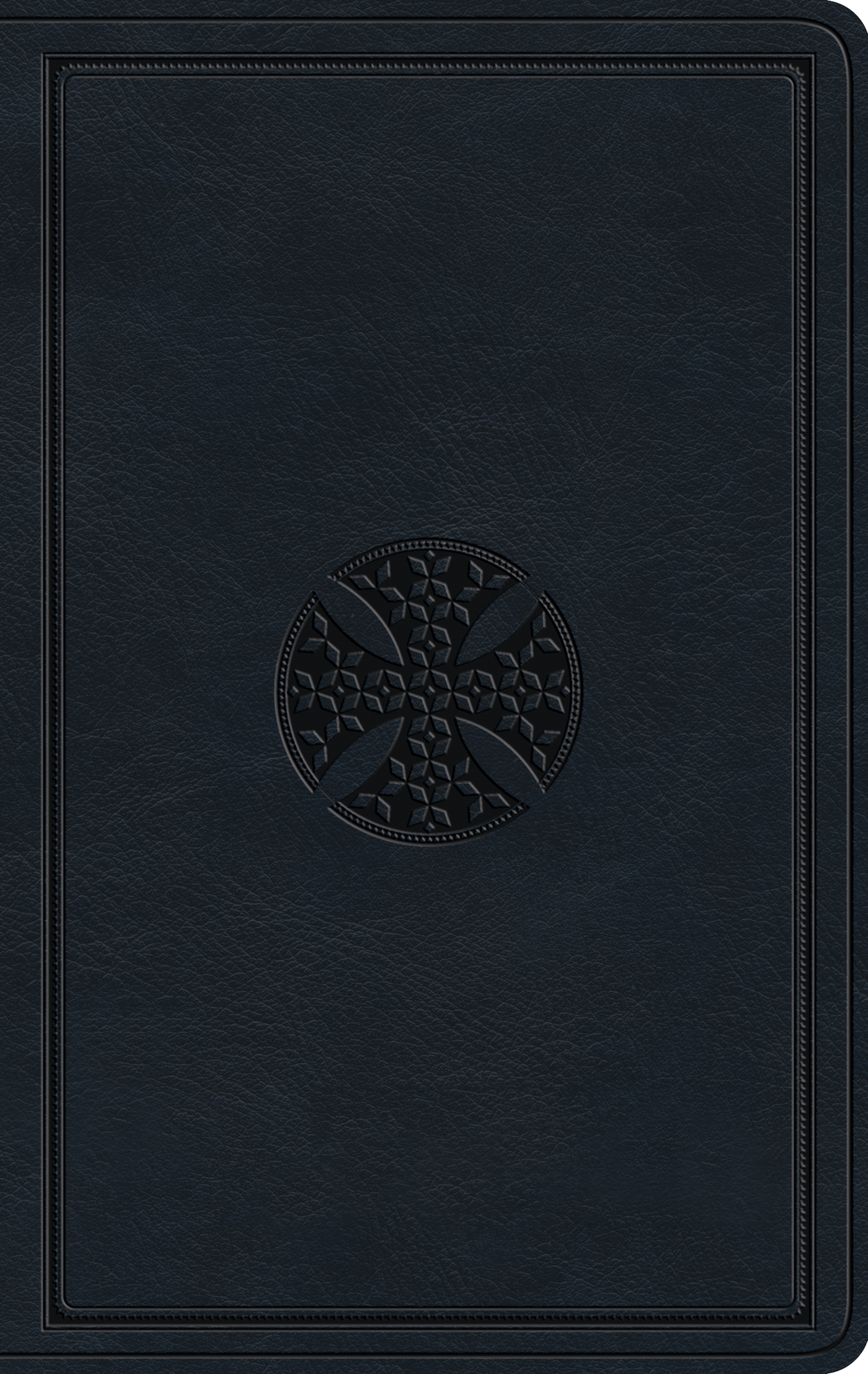 ESV Large Print Value Thinline Bible (TruTone, Navy, Mosaic Cross Design)