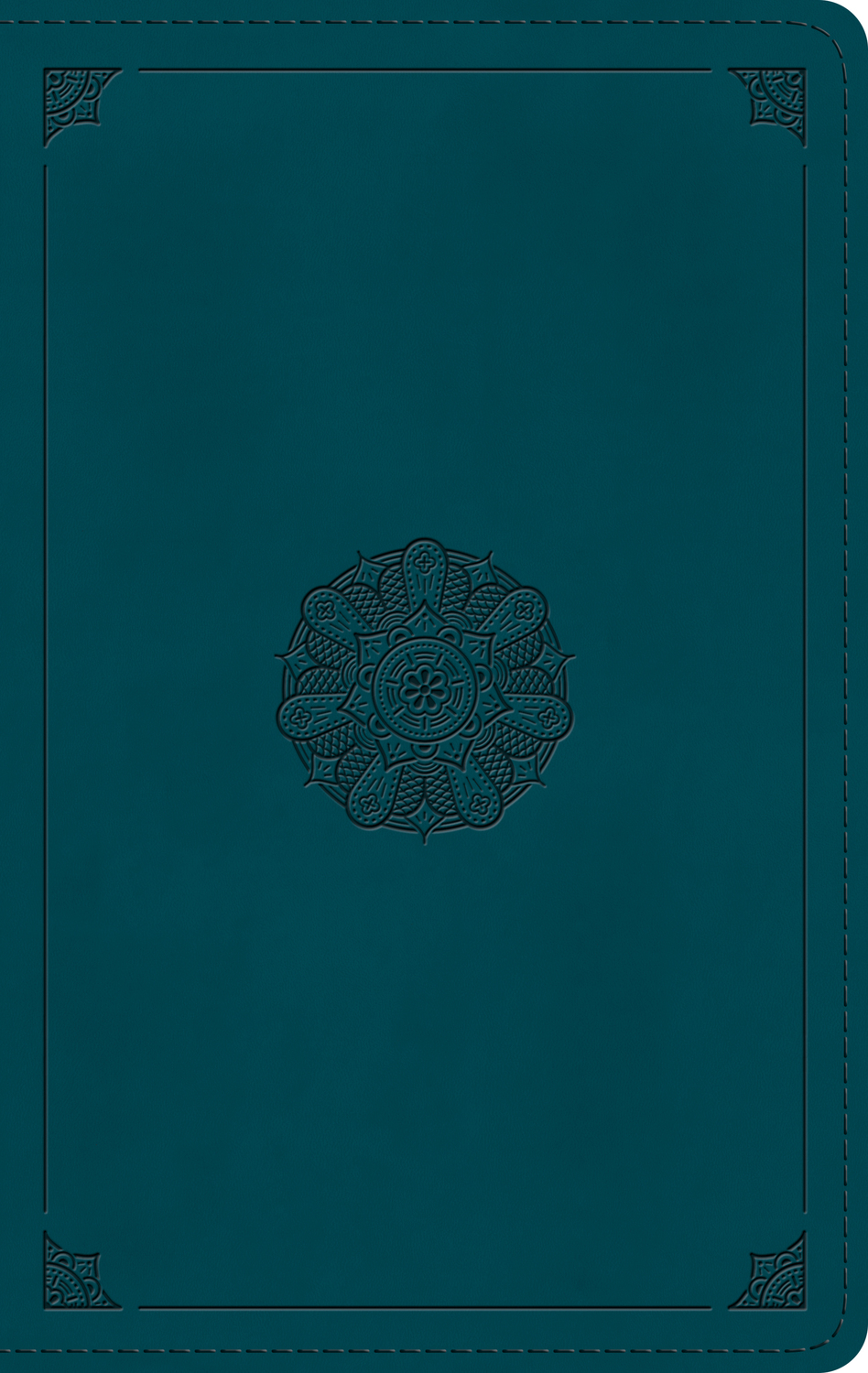 ESV Large Print Personal Size Bible, Red Letter (TruTone, Deep Teal, Emblem Design)
