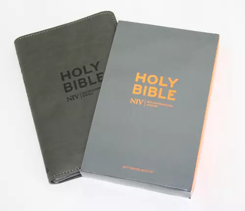 NIV Compact Bible Charcoal Zipped | Eden.co.uk